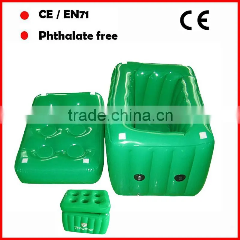 pvc floating cup holder/inflatable can base/inflatable cup base