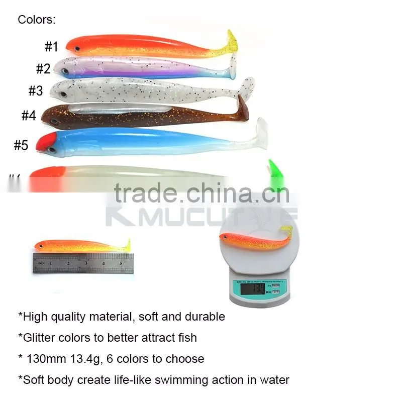 CHSOFT30 drop shipping soft fishing lure fish shape shad bait 3pcs in one bag