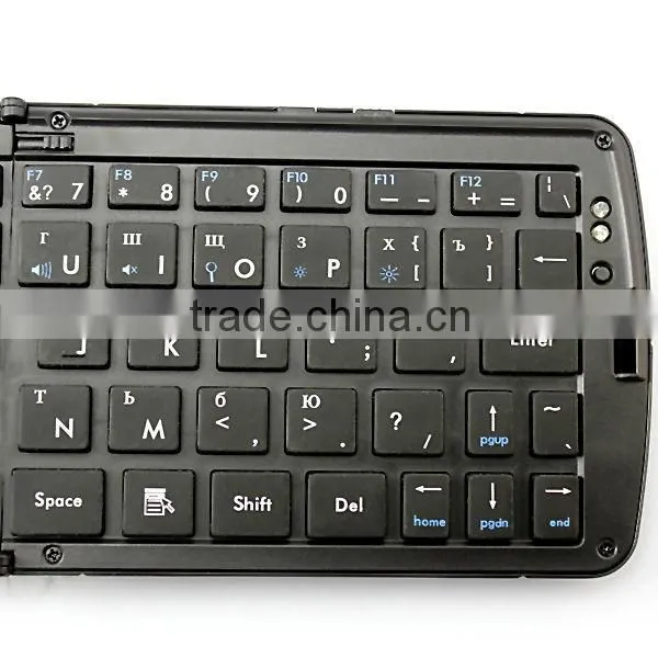 66 Keys Russian Portable Folding Wireless Bluetooth 3.0 Mini Keyboard For Android Smartphone Tablet iPad iPhone