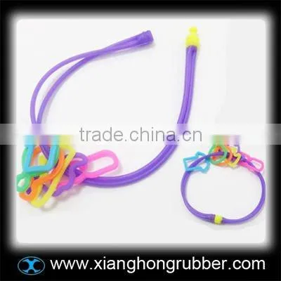 lovely silicone wristband with cartoon pendants