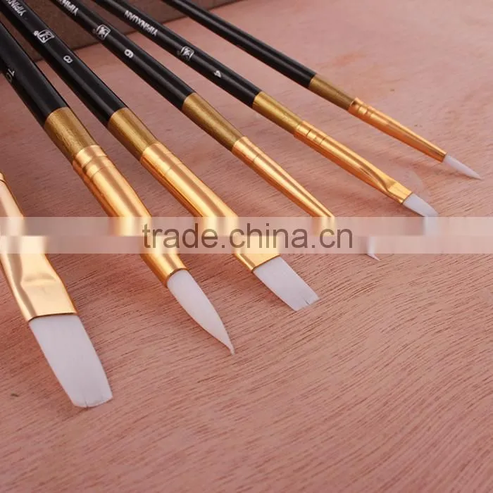 6pcs Wholesale Professionnal Artist Paint Brush For Oil Painting