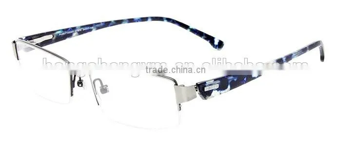Stainless Steel Optical Reading Eyeglass Half Frame for Unisex
