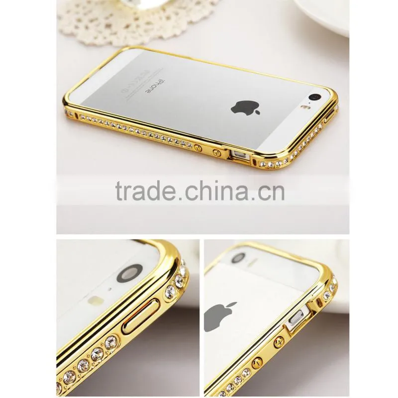 Diamond Mobile Phone Case For iPhone,Bulk Diamond Metal Bumper Phone Case