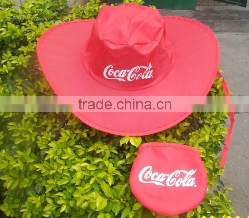 The latest promotional nylon foldable hats wiht pouch