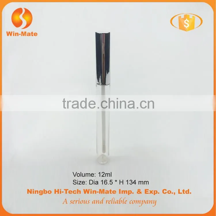 hot-selling clear electroplate bright 134*16.5mm lip gloss cosmetic empty packaging