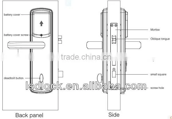 Smart lock with RF card door lock LSD8105