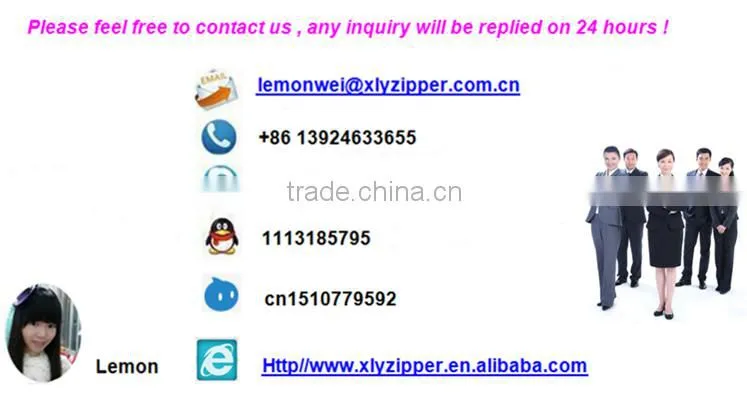 China XLY zipper #5 close end single stone diamond zipper