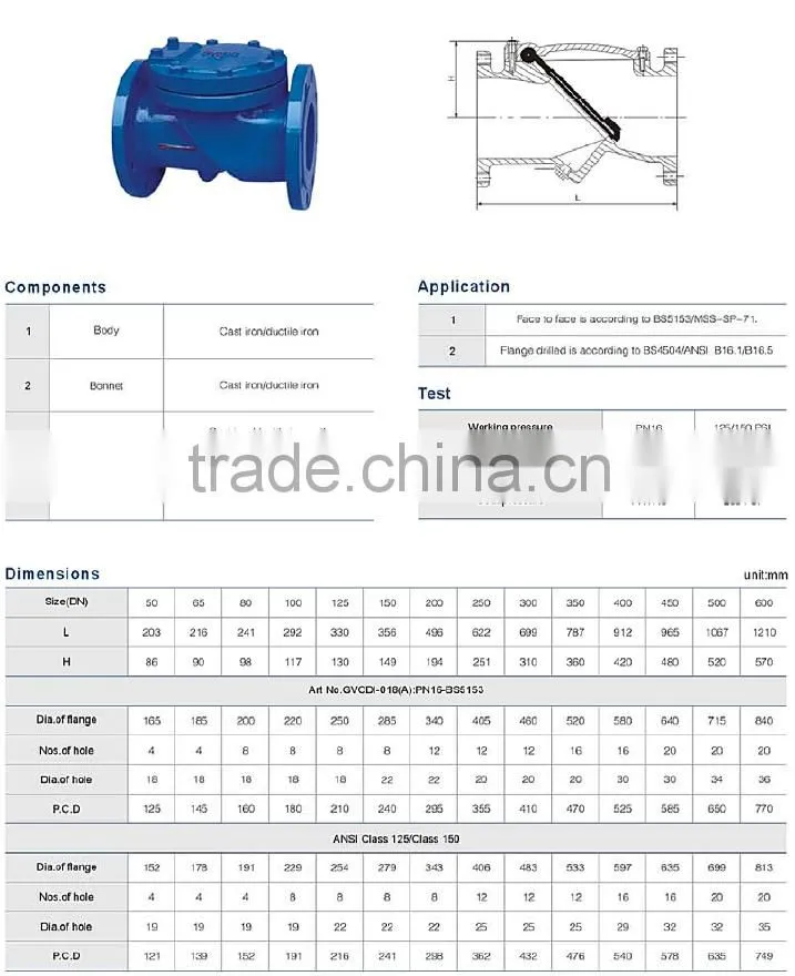 OEM Chinese factory JIS DPS swing wafer water check valve