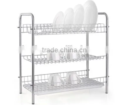 LBY modern 3 tiers dish rack with tray