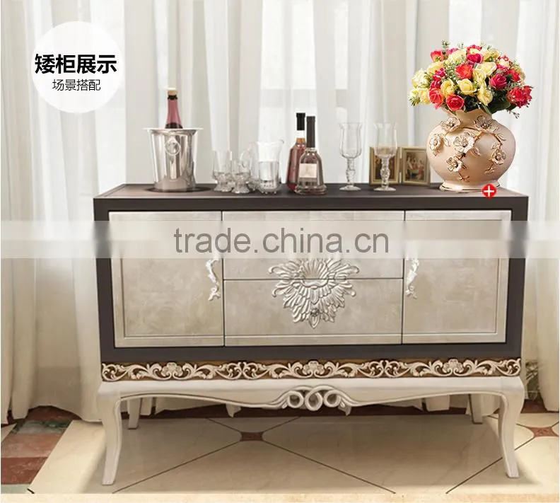 Luxury European round gold table ceramic vase for wholesale