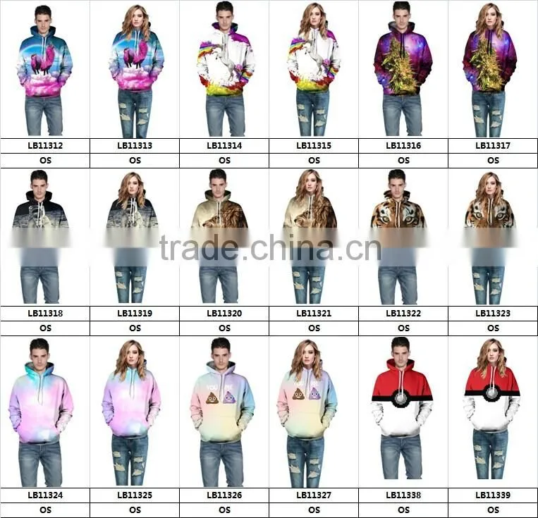 Accept Paypal No MOQ Fashion Mens and Women Hooded Sweatshirt