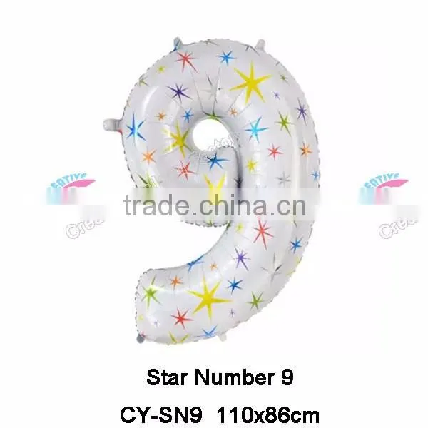 New Design 40Inch Star Number Balloon Helium Foil Balloon