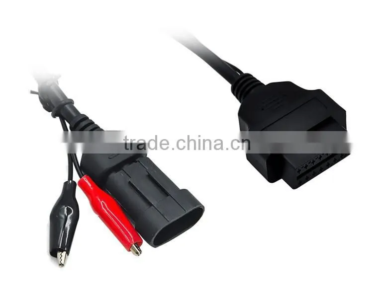 Hot selling OBD OBD2 Fiat 3 Pin Alfa Lancia to 16 Pin Diagnostic Cable Car Connector Fiat 3Pin