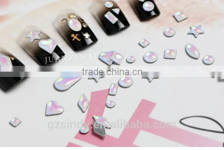 Best Price ! Bling bling White Opal Hotfix Stones Wholesale ZX:SZ578