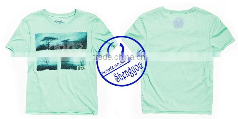 Custom 2015 china new design tshirt men with printing