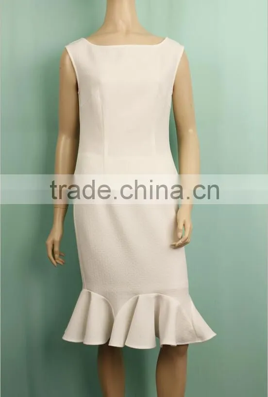 2016 new style plain dyed white color ladies office skirt suit,office women office wrap skirt suit