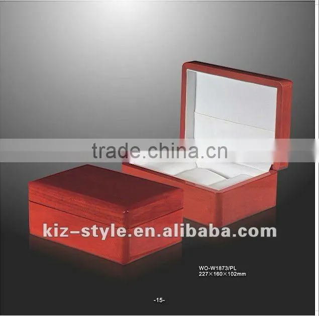 red watch boxes from direct manufacture, wooden watch box