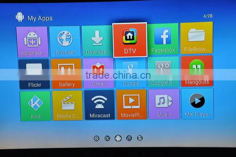 Acemax K1 home satellite tv receiver FTA receiver box quad core Amlogic S805 support CCCAM, NEWCAMD, BISS