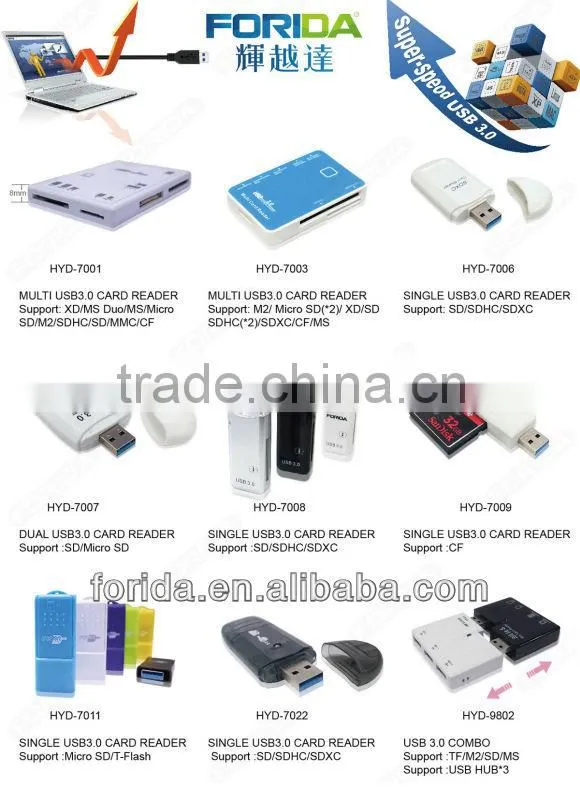 New Arrival usb 2.0 multi slot card reader with factory price