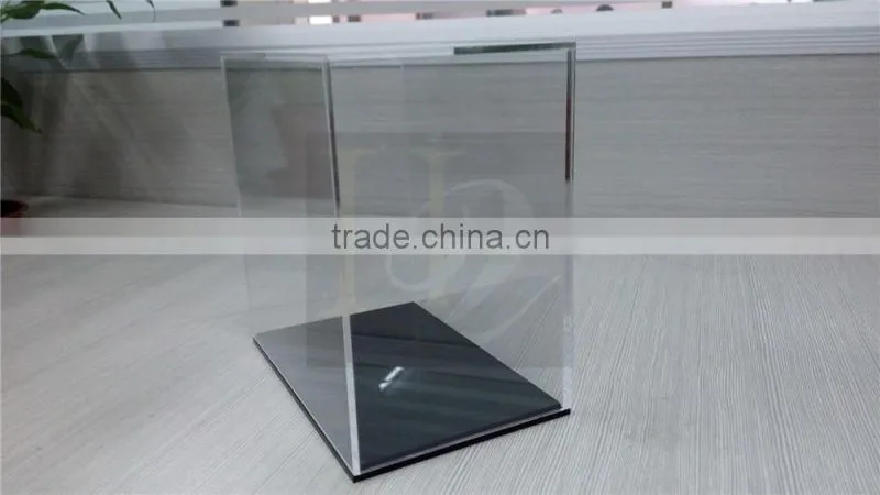 2016 Fashional rectangle clear acrylic display gift box with lid