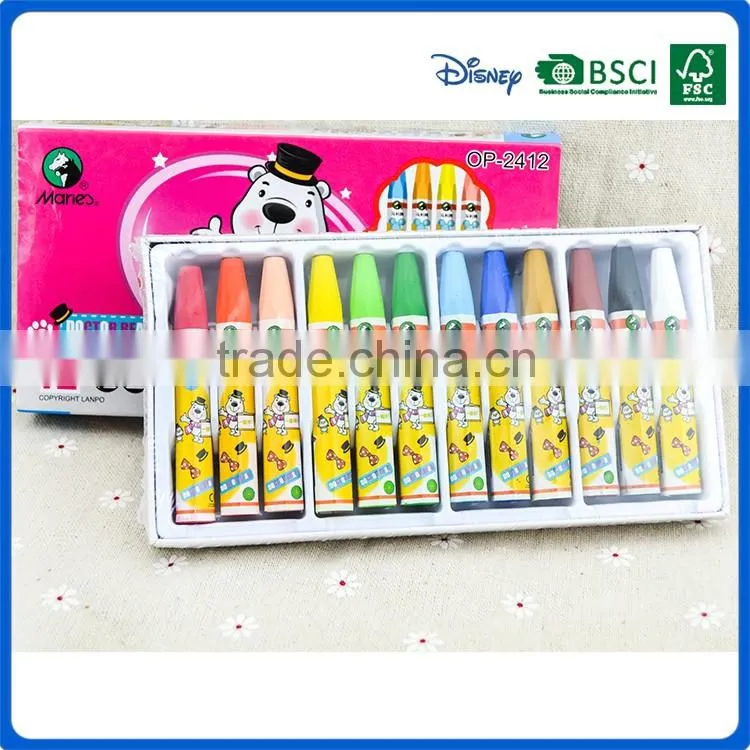 12 colors oil pastel set with a blister tray
