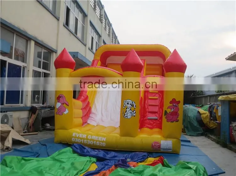 Lanqu inflatable slide with dual lanes inflatable dog slide