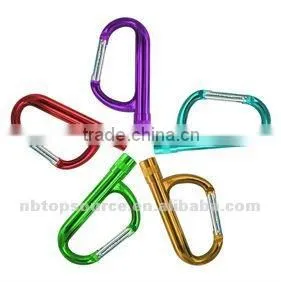 Hot Sale Mini Cheap Aluminum Super Powerful Portable Colorful Carabiner with LED Flashlight for promotion