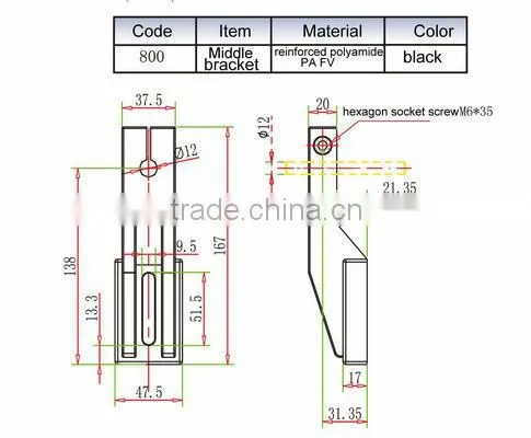 Medium Plastic Support Brackets