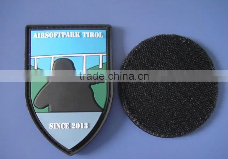 Custom glow in the dark patch/patch label/pvc patch