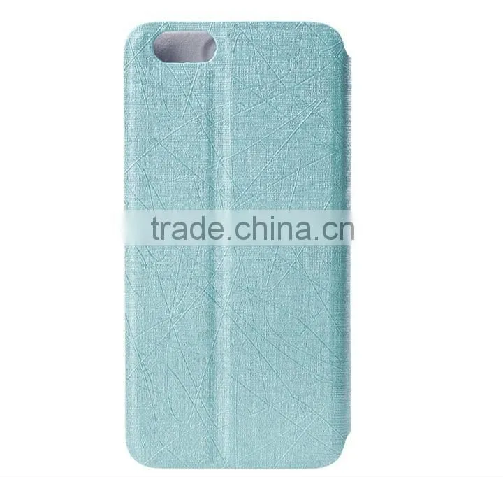 Concise design leather cell phone case for lenovo s850