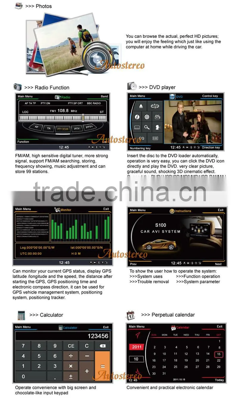 Car Stereo GPS Navigation Multimedia DVD for Peugeot 207 car video car audio