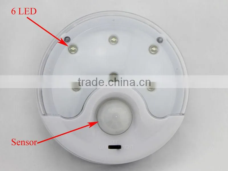 6LED wireless motion led sensor light