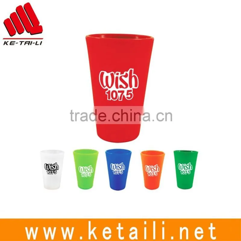 Food Grade OEM Unbreakable Silicone Beer Cup Red Wine Cup Silicone Bar Accessories Factory