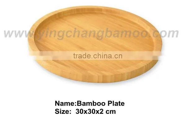 Cheap Bamboo dinner plate round plate wooden plates