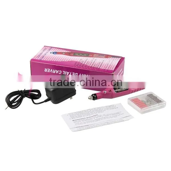 2016 Electric Manicure pedicure machine Nail Art File Drill Pen 6 Bits