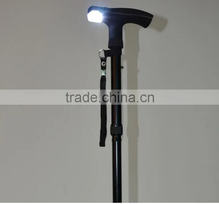 A-OK Folding Elderly Walking Stick and LED Light