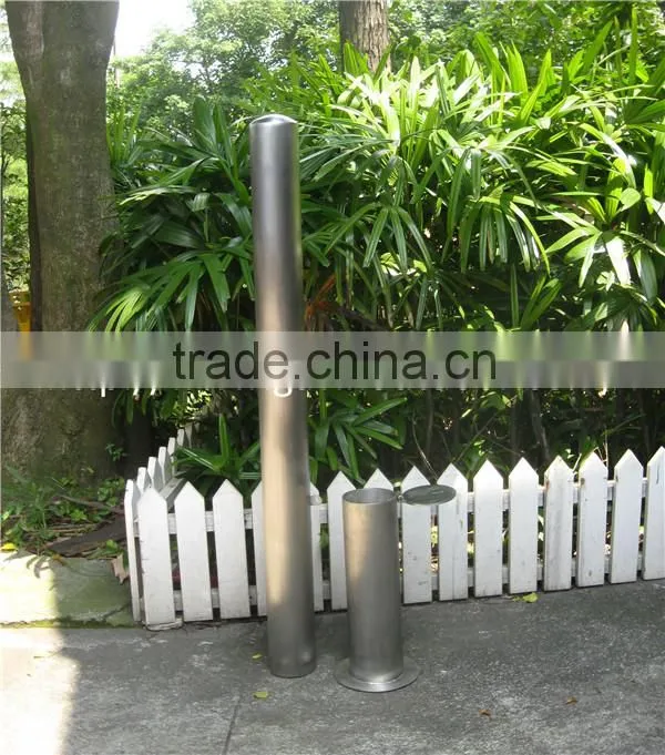 316 stainless steel parking bollard lockable and removable bollard