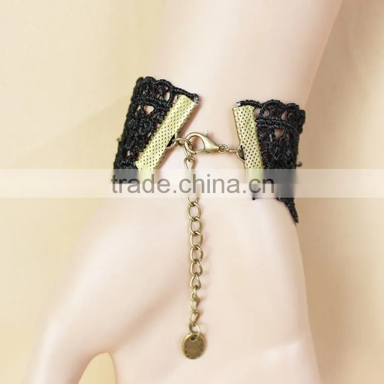 hallowmas skull vintage bracelet for women, vintage slave bracelet