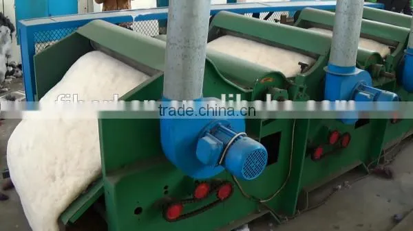 Cotton waste recycling machine, fiber waste recycling machine, cotton recycling machine
