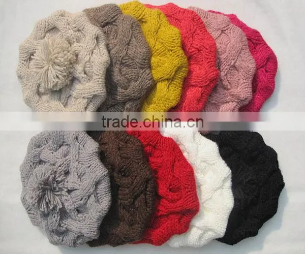 Stylish Hand Made Knitted Ladies Winter Wool Hats