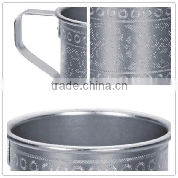 Aluminum hard anodized pattern mug