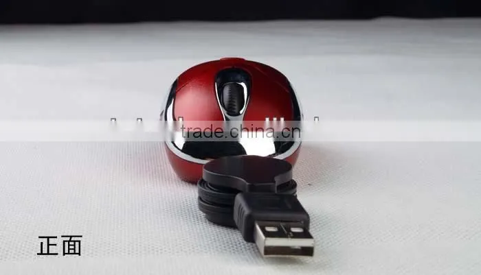 Cute 3D mini retractable mouse