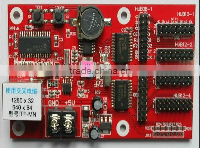 TF-MN LED Display Controller Card For P10/P16/P20 RS232 Drive Mode Change Messages Freely