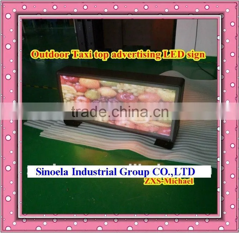 Double sides full color P5 taxi top led advertising display