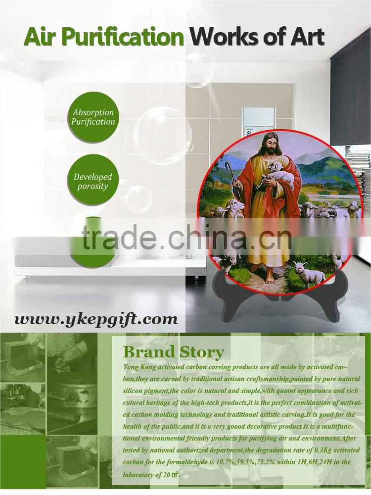 Wholesale Christianity Catholic Jesus figurines custom commemorative decorative plates for home decor