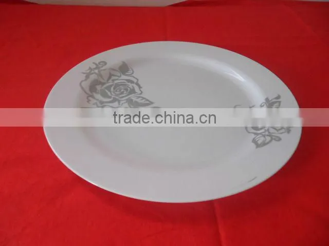 Disposable plastic white tray