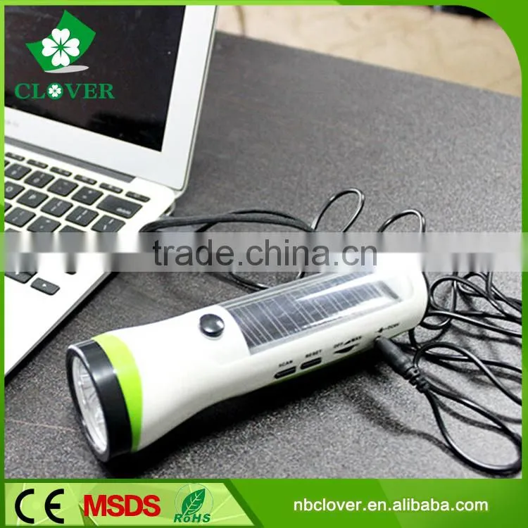Rechargeable super bright 3 led ABS material cheap plastic flashlight