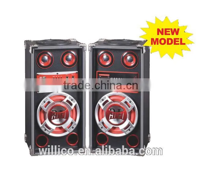 2.0 dj bass speaker professional active stage speaker with usd sd fm eq