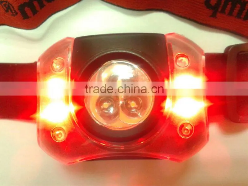 7 LED (3 LED + 4 SOS LED) 12 lumens Dual-Mode coal miners headlamp