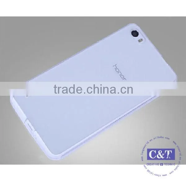 C&T Ultra Thin Slim clear crystal TPU gel Soft back skin case for huawei honor 6 plus